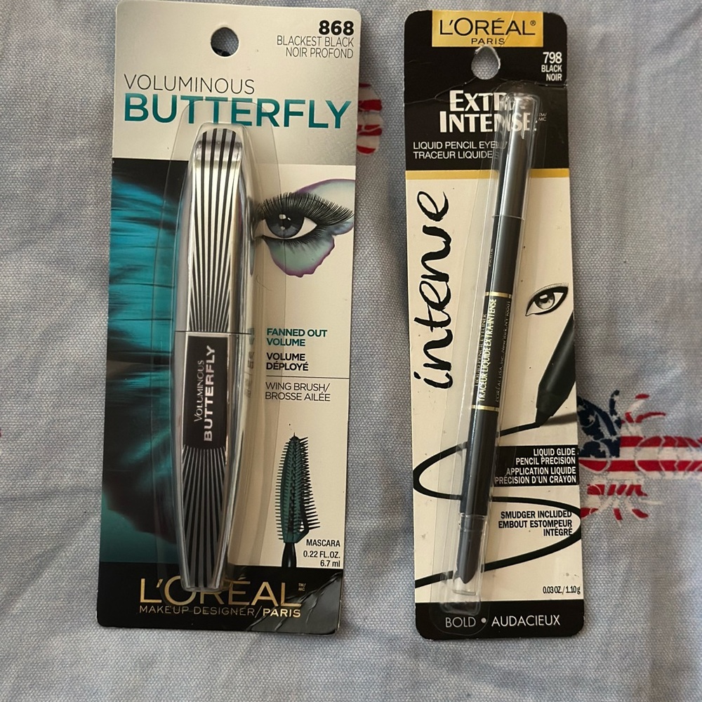 L'Oreal Paris Bundle Voluminous Butterfly Mascara and Extra Intense Eyeliner Set - Picture 2 of 8